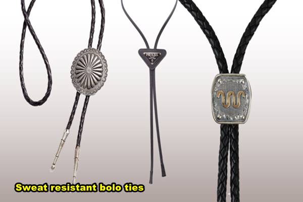 Sweat resistant bolo ties