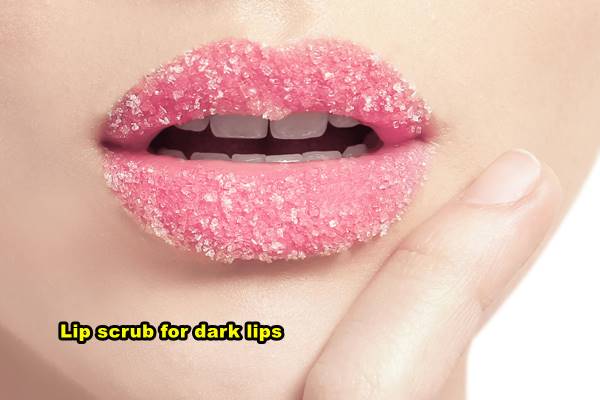 Lip scrub for dark lips